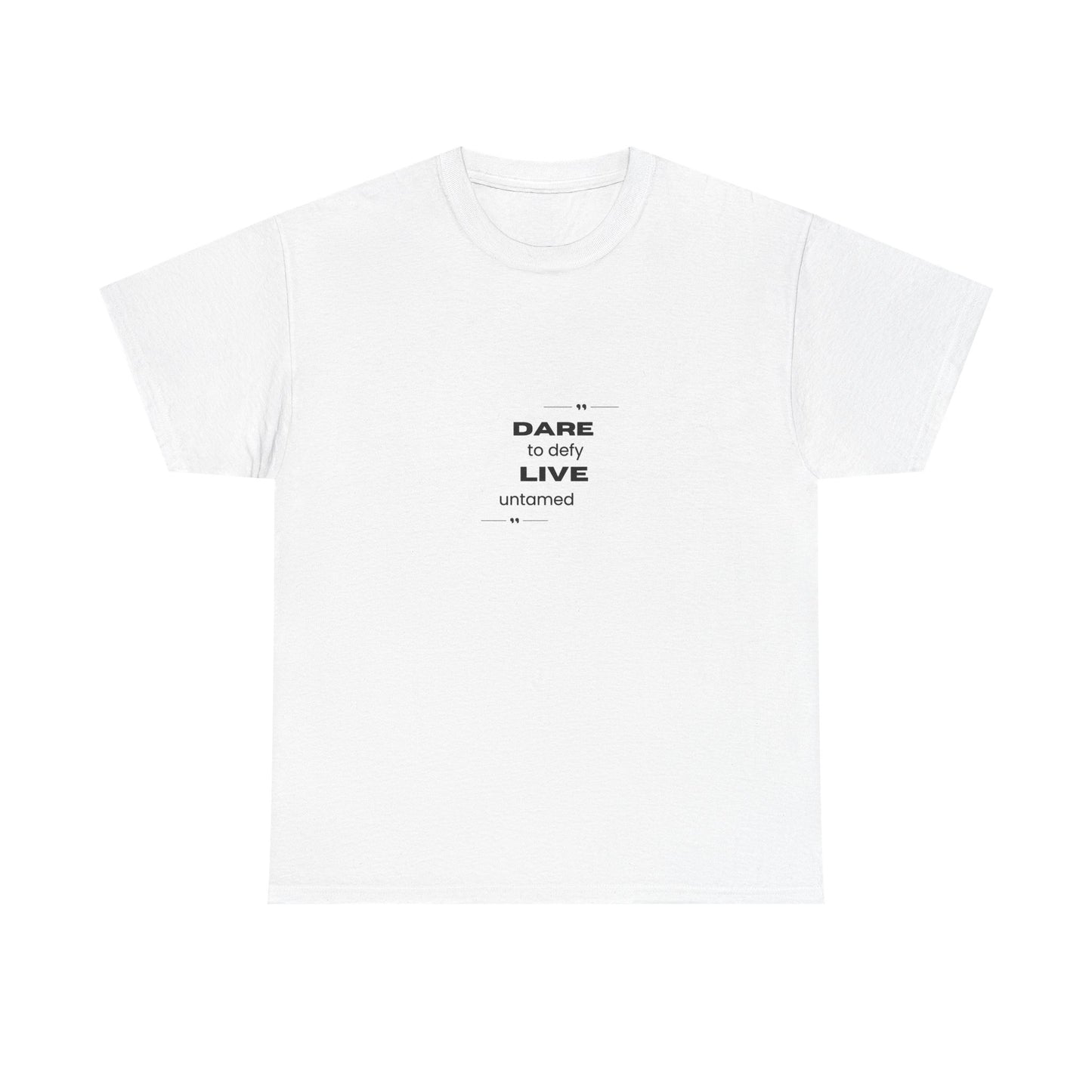 Dare to Defy Unisex Heavy Cotton Tee, Inspirational T-Shirt, Motivational Gift, Casual Wear, Unisex Shirt for All Occasions