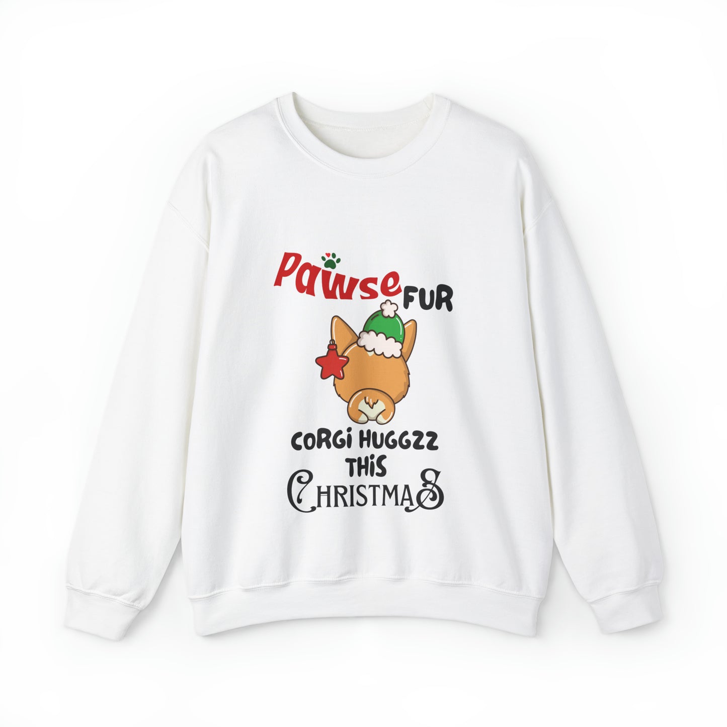 Unisex Crewneck Corgi Sweatshirt for Christmas
