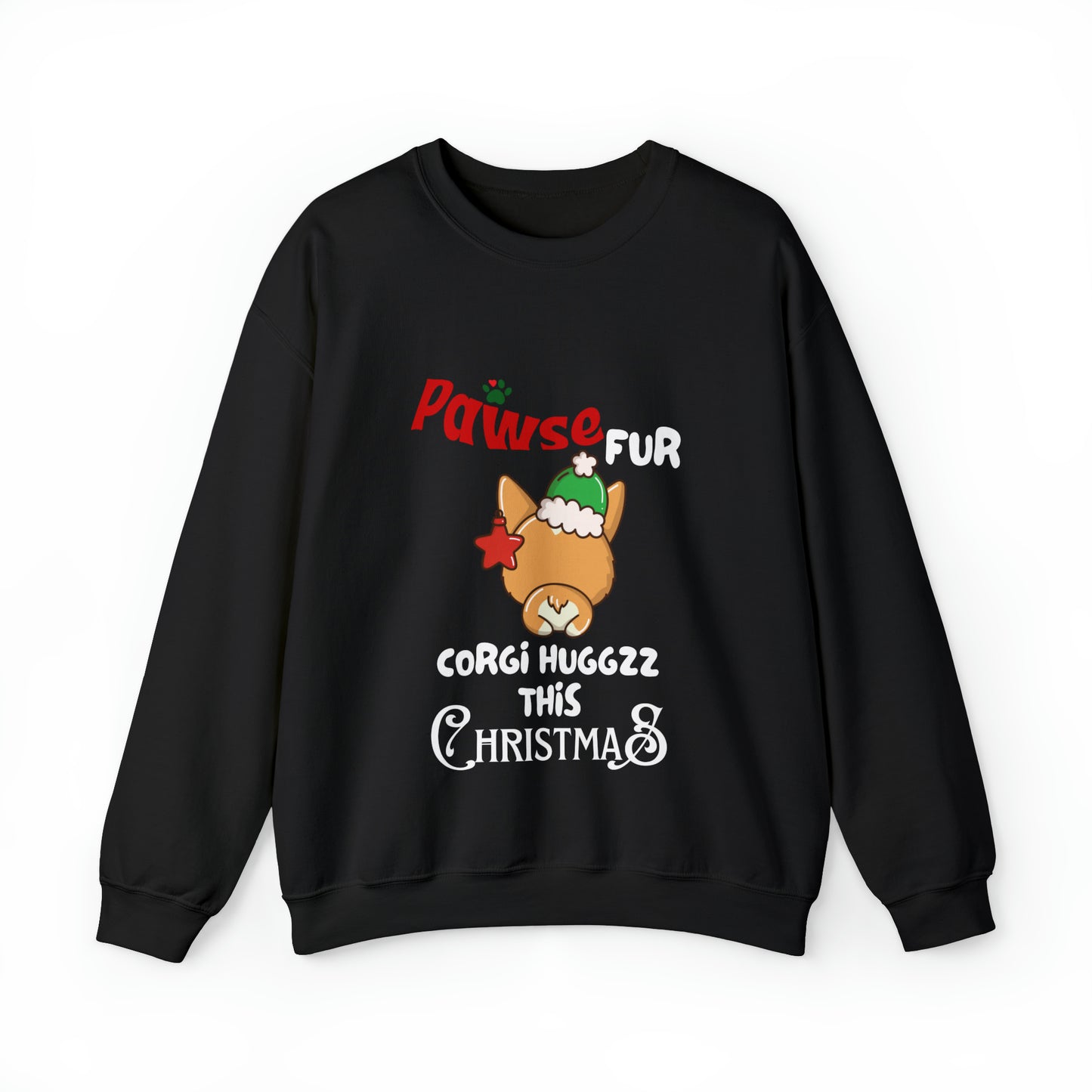Unisex Crewneck Corgi Sweatshirt for Christmas