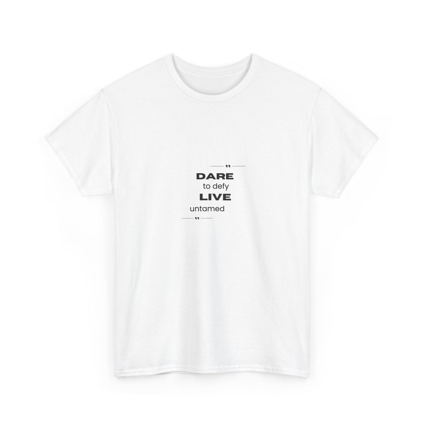 Dare to Defy Unisex Heavy Cotton Tee, Inspirational T-Shirt, Motivational Gift, Casual Wear, Unisex Shirt for All Occasions