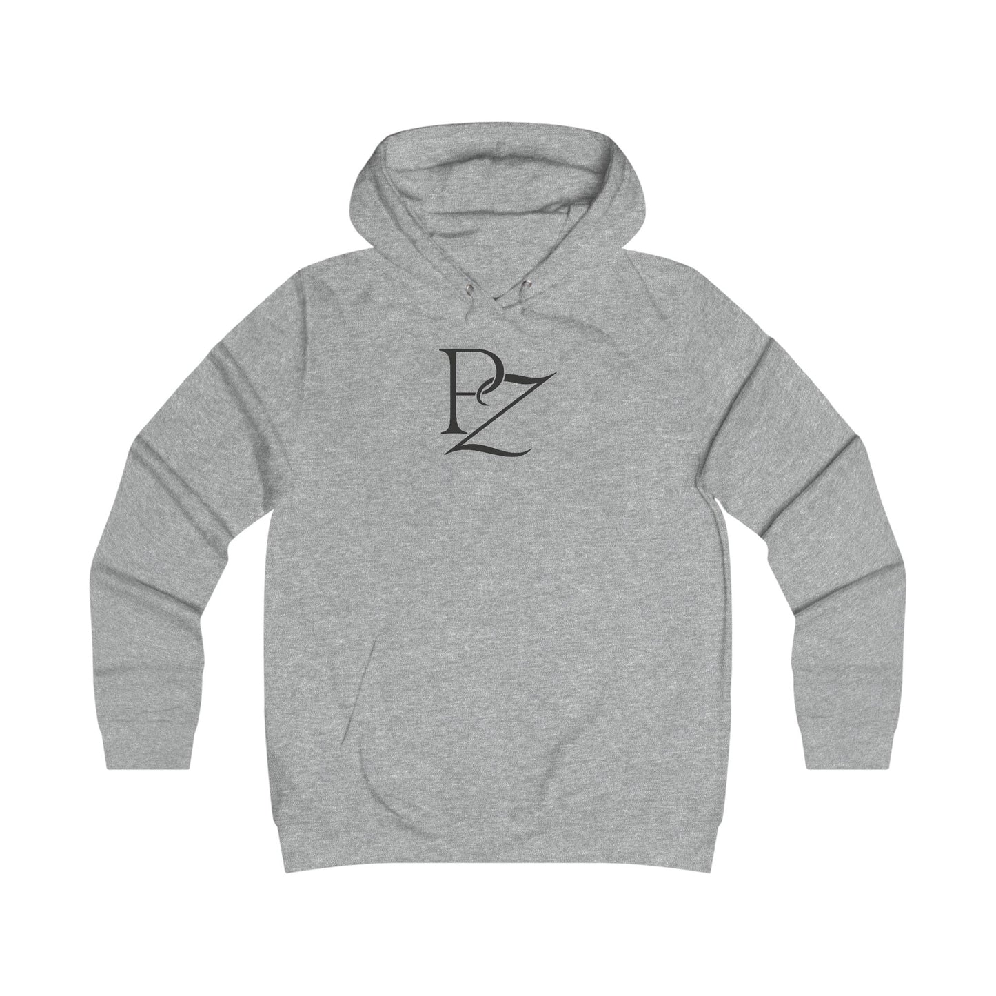 College Monogram Hoodie — Elegant 'PZ' Script Logo Pullover
