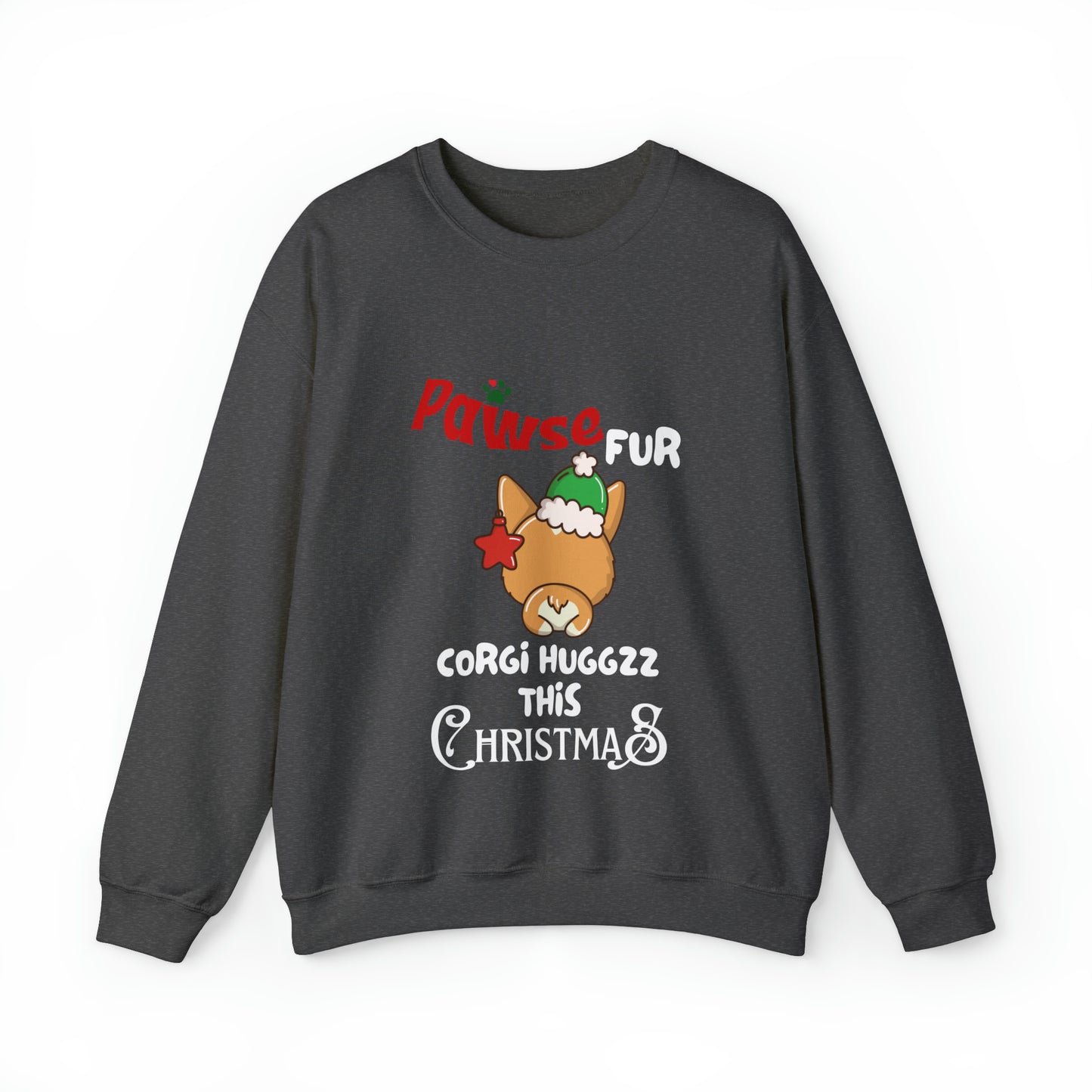 Unisex Crewneck Corgi Sweatshirt for Christmas