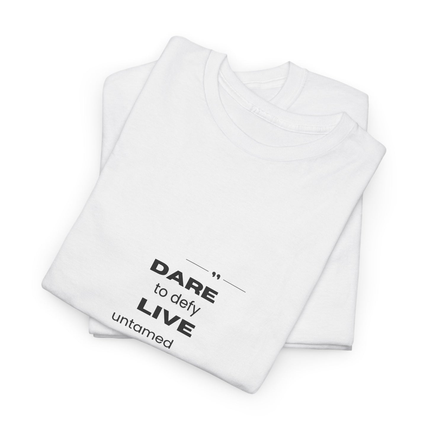 Dare to Defy Unisex Heavy Cotton Tee, Inspirational T-Shirt, Motivational Gift, Casual Wear, Unisex Shirt for All Occasions