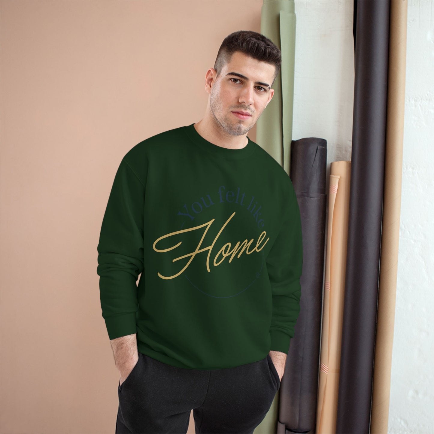 Home Vibes Sweatshirt — "You Felt Like Home" Cozy Crewneck