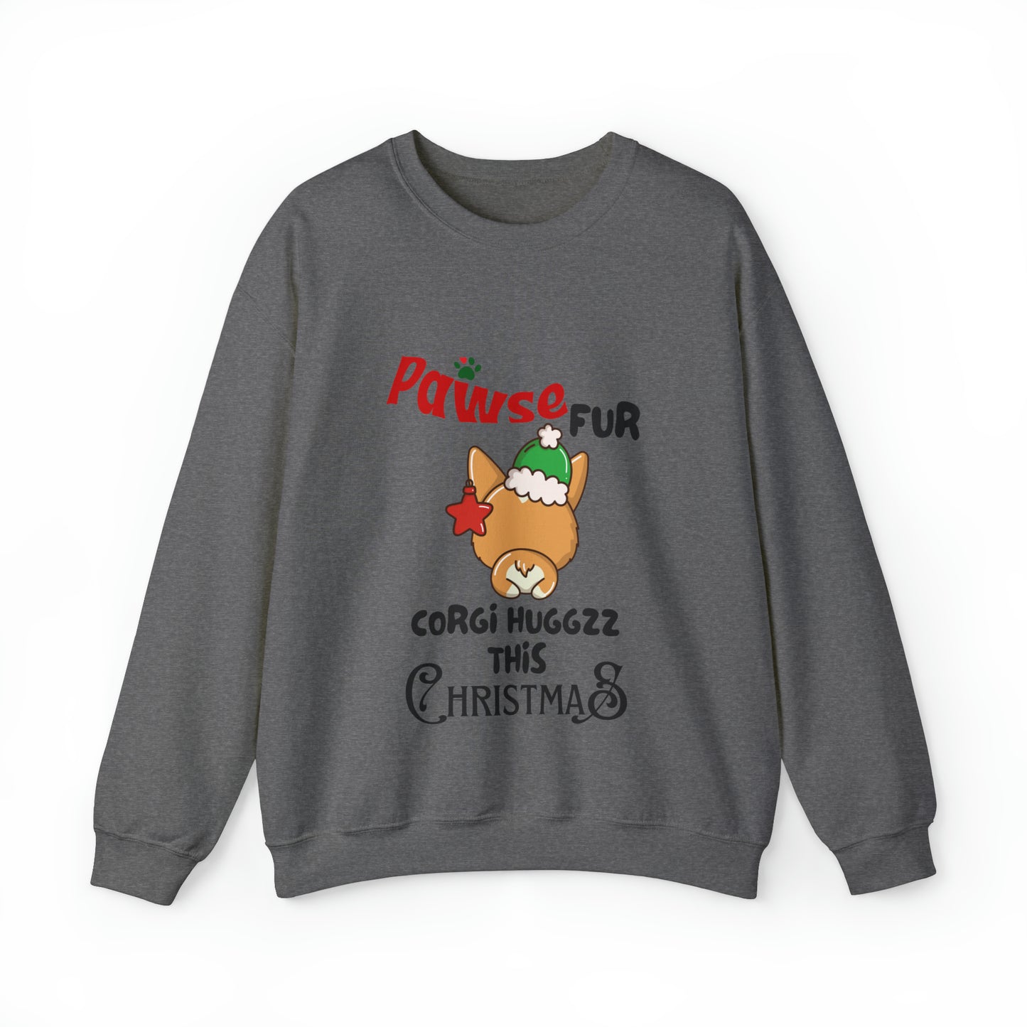 Unisex Crewneck Corgi Sweatshirt for Christmas
