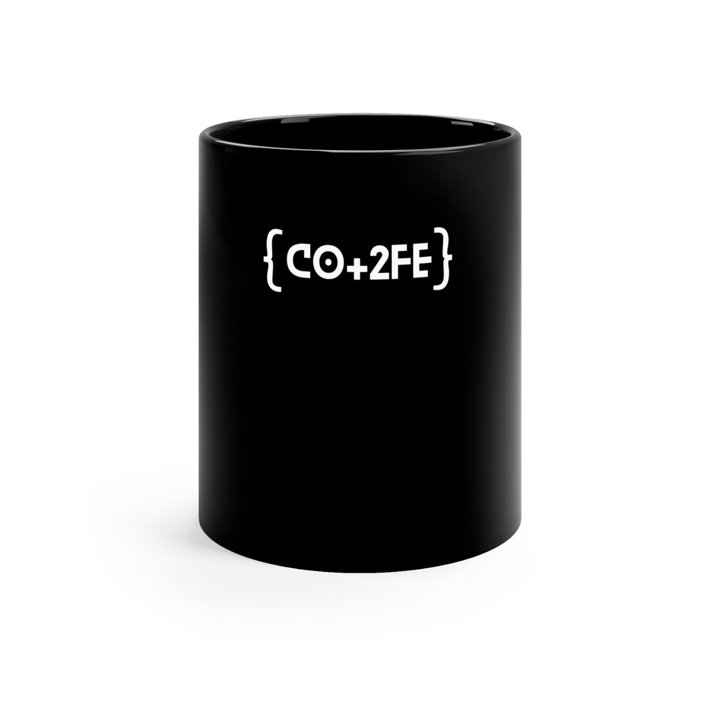 Ceramic CO+2FE 11oz Black Mug!