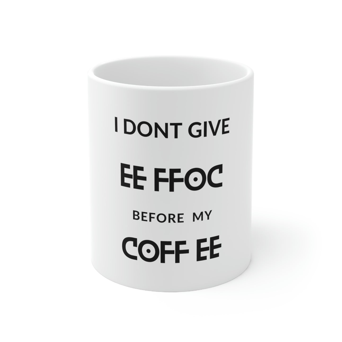 Custom White Ceramic Coffee Mug – 11oz