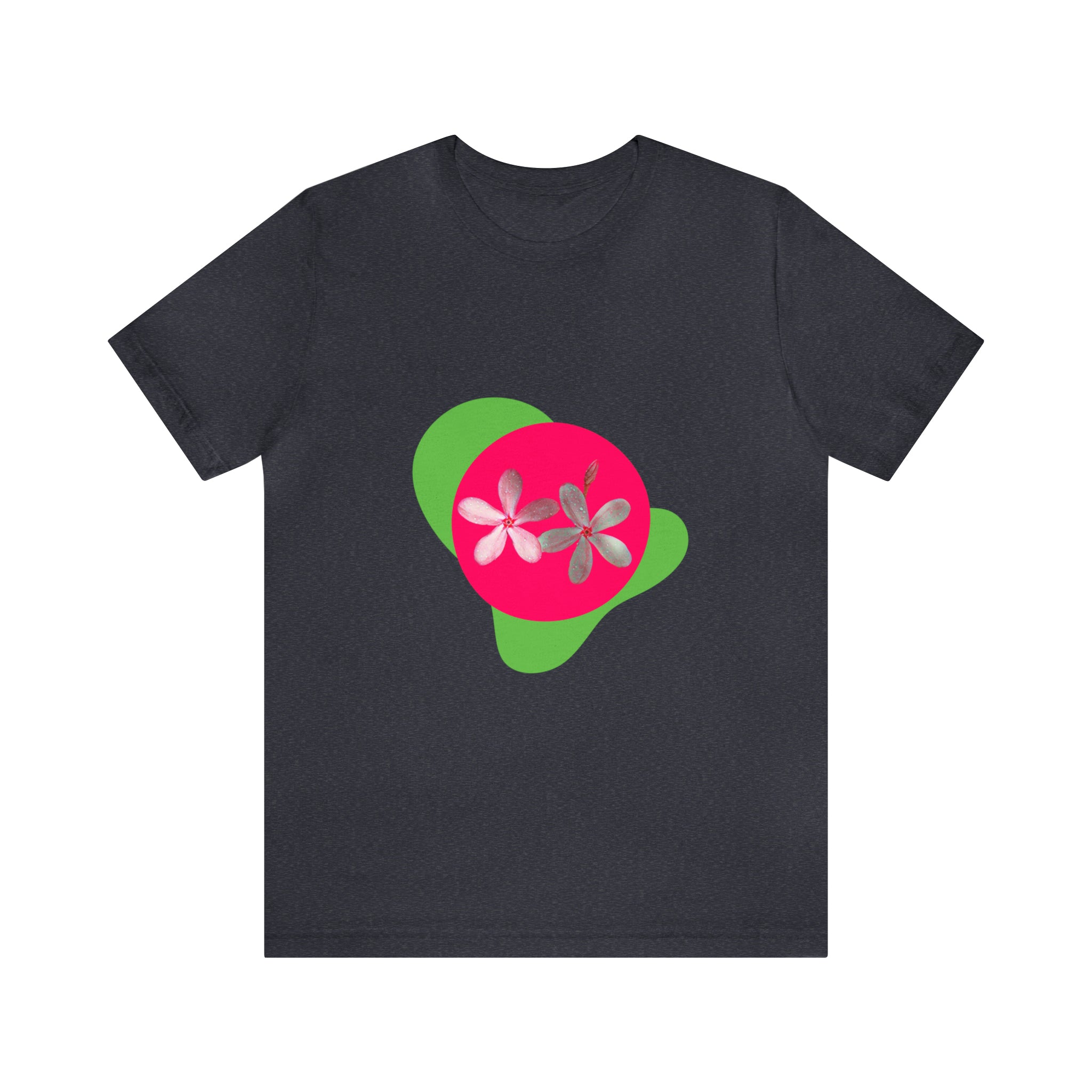 Vibrant Pink Flowers Unisex Jersey T-shirt