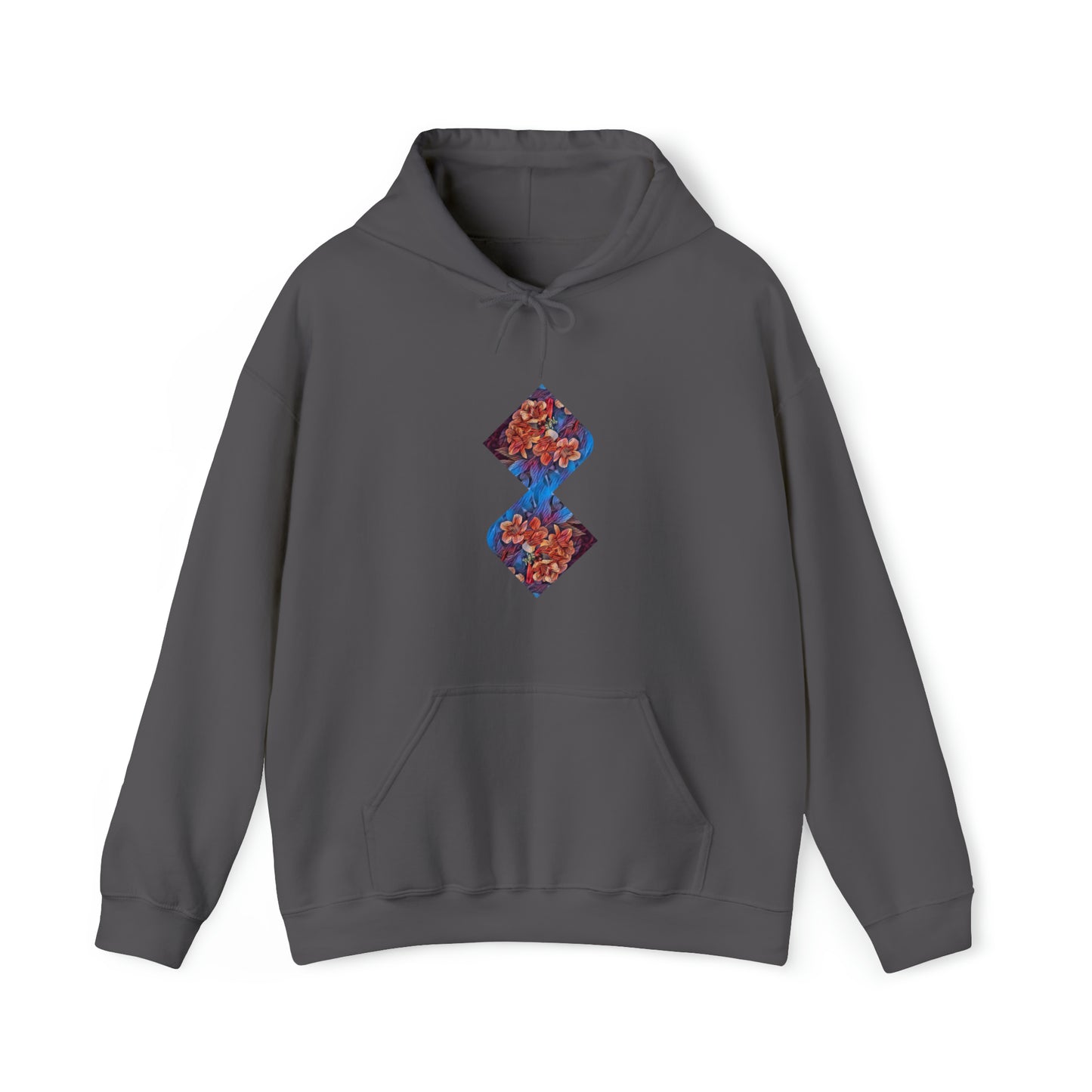 Unisex  Hooded Sweatshirt with Psychedelic Flower design