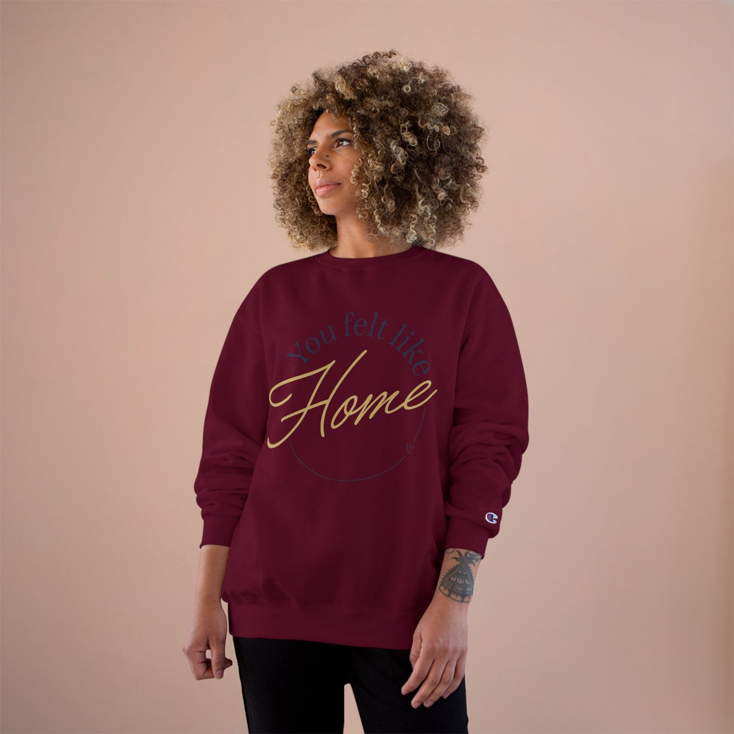 Home Vibes Sweatshirt — "You Felt Like Home" Cozy Crewneck