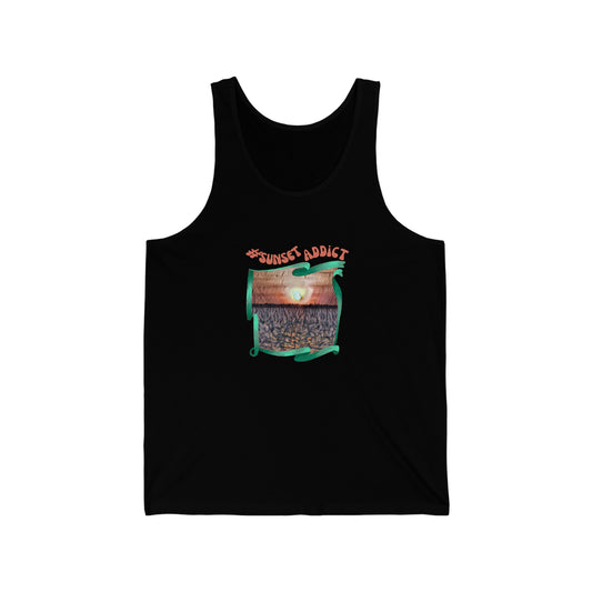 Unisex Jersey Tank psychedelic design