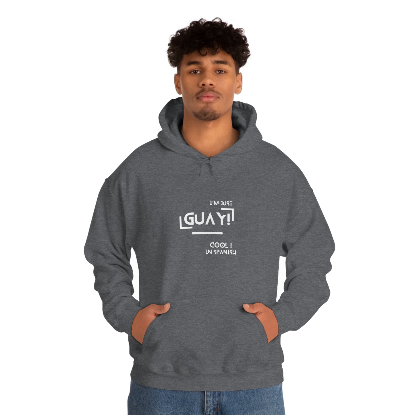 Unisex Heavy Blend Hooded Sweatshirt with Ethnic Slogan Merch, Proud expression from spain, iam a proud spaniard