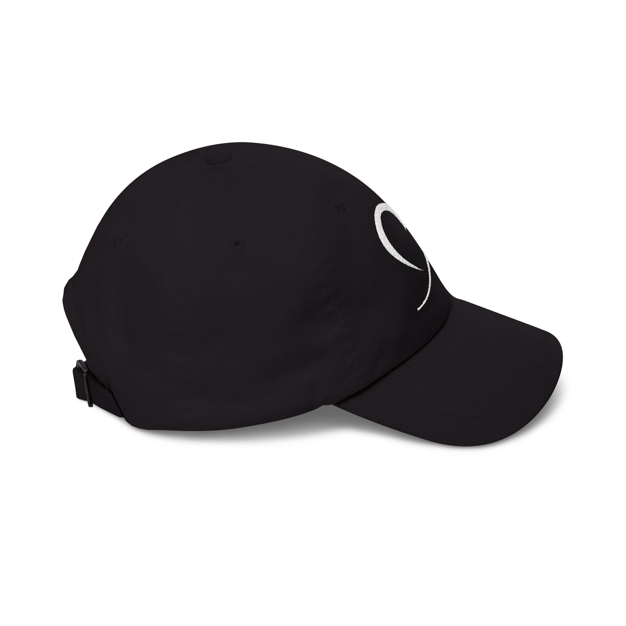 Heart Sketch Dad Cap — Minimalist Heart Embroidered Baseball Hat