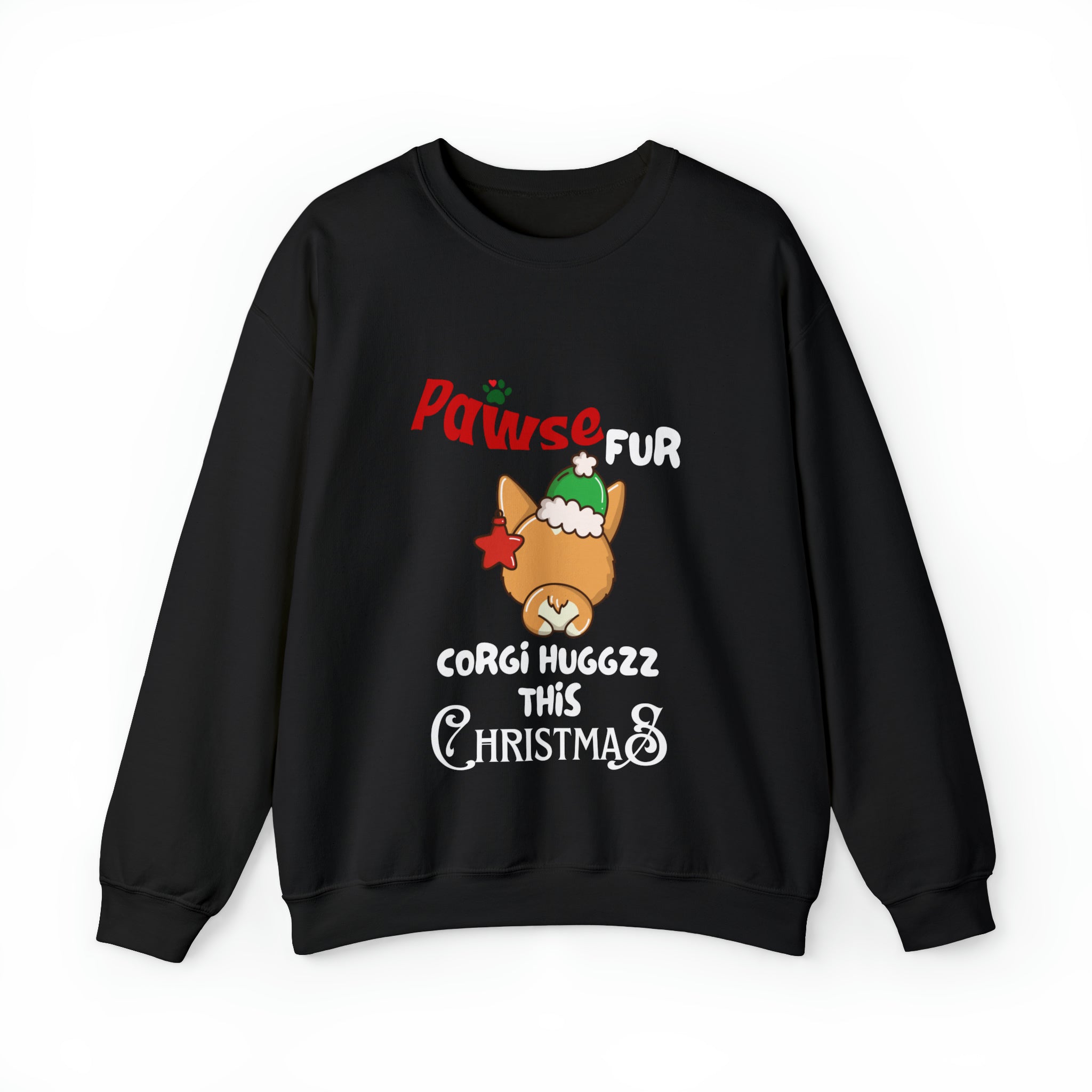Unisex Crewneck Corgi Sweatshirt for Christmas