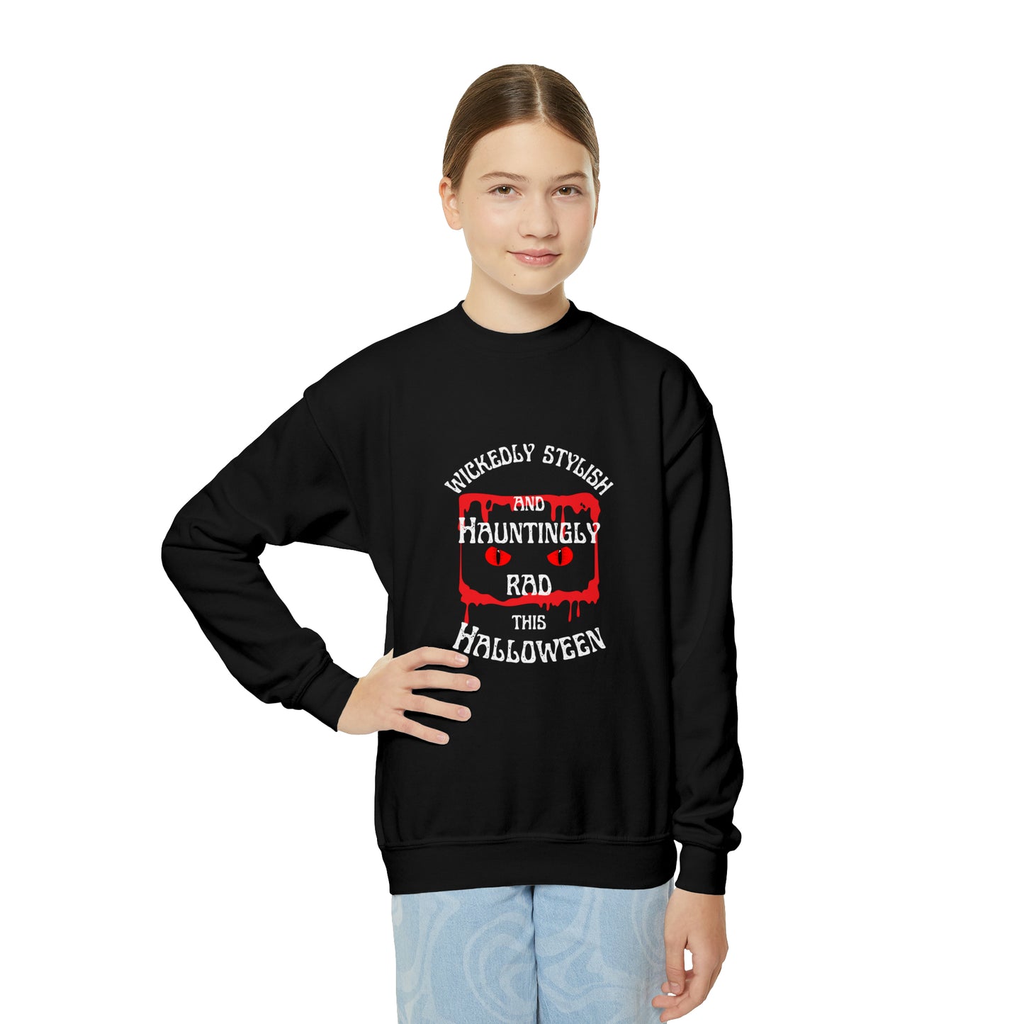 Youth Wickedly Stylish Halloween  Sweatshirt