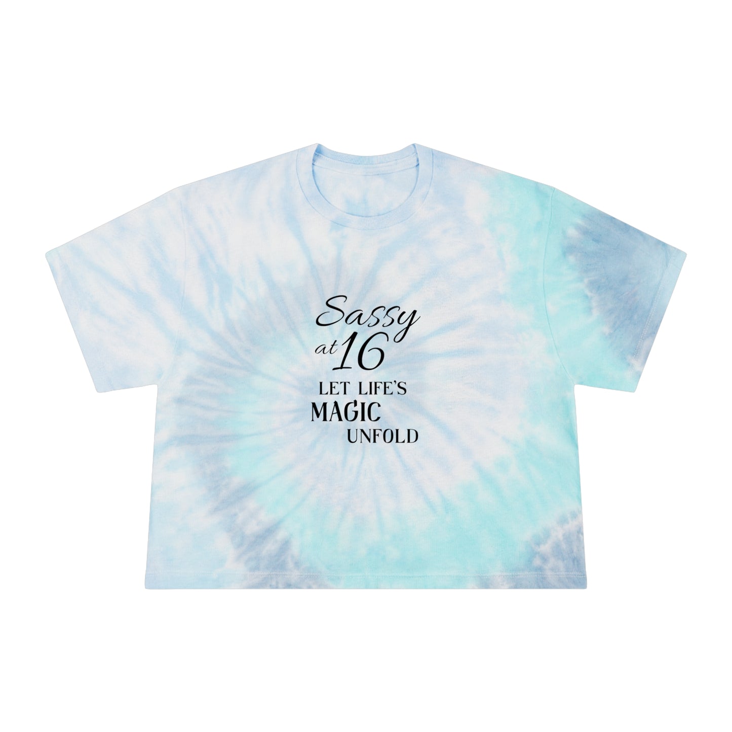 Women's Tie-Dye Crop Tee, Birthday Sloan merch