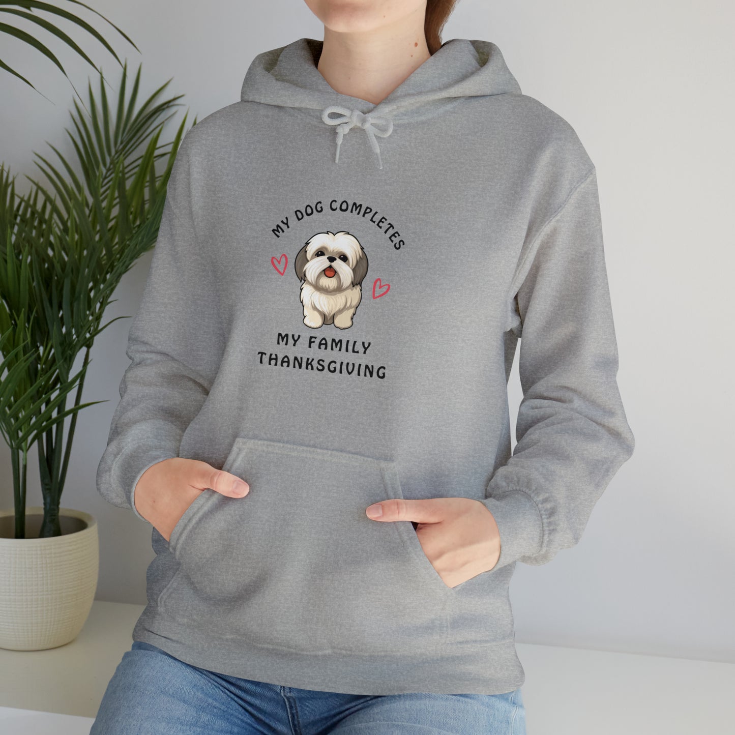 Hoodies with thanksgiving pets Shih Tzus