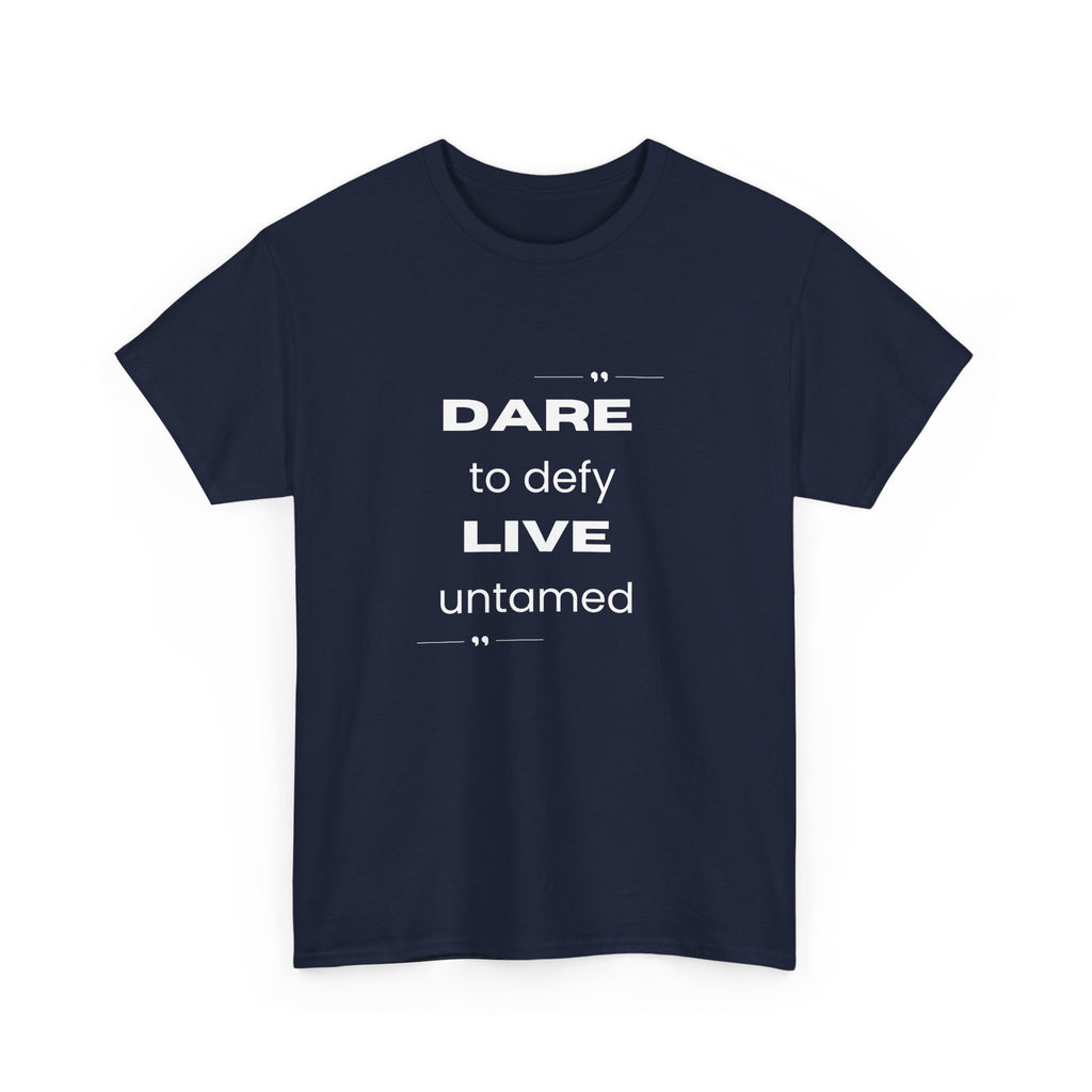 Dare to Defy Unisex Cotton Tee, Inspirational T-Shirt, for all Occasions