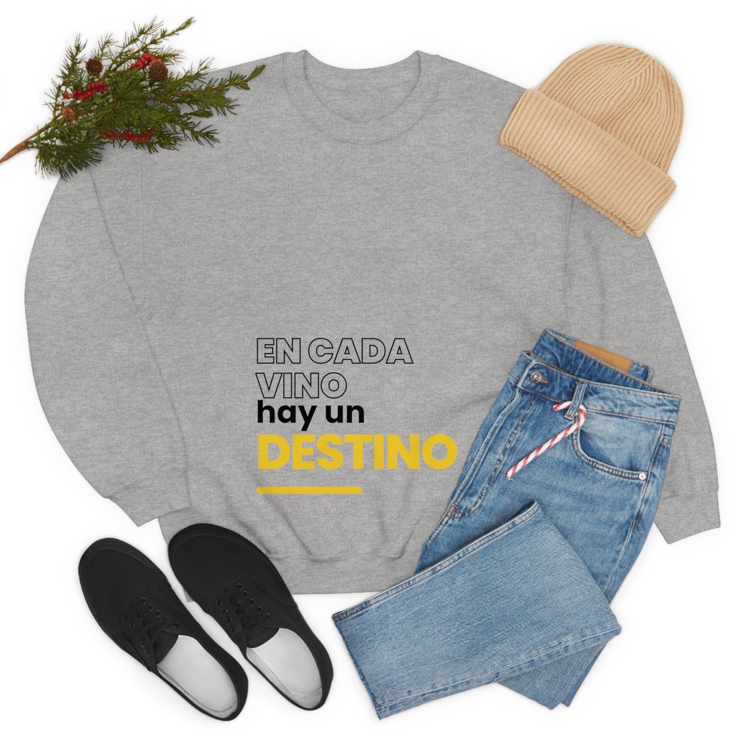 Unisex  Crewneck Sweatshirt, Spanish flair to your wardrobe, witty Spanish slogans