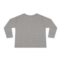 Toddler Long Sleeve Tee — "Cheese First, Questions Later" Cute Mouse & Cheese Graphic