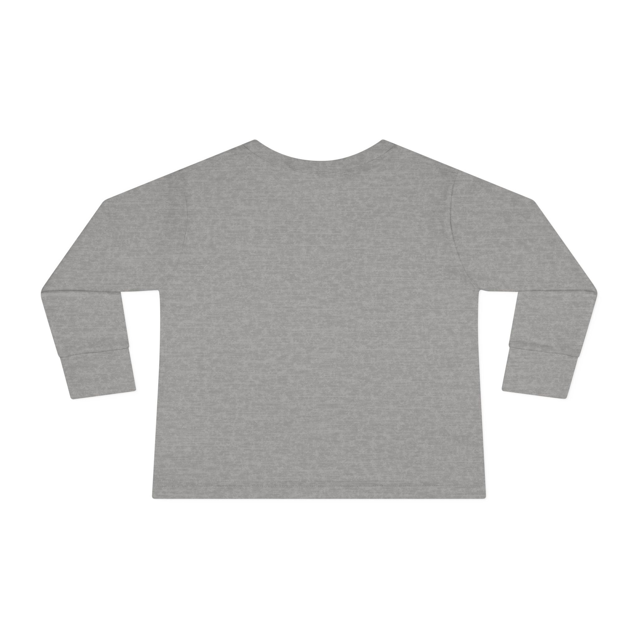 Toddler Long Sleeve Tee — "Cheese First, Questions Later" Cute Mouse & Cheese Graphic