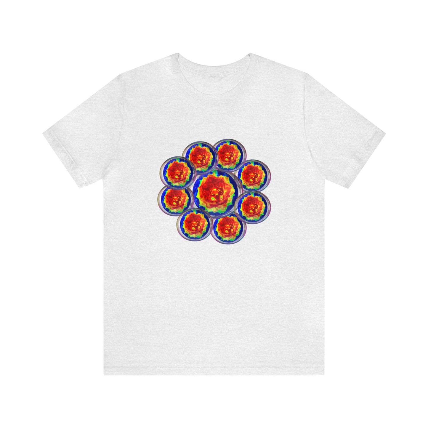 Orange Flower Psychedelic design featured  Unisex  Tees