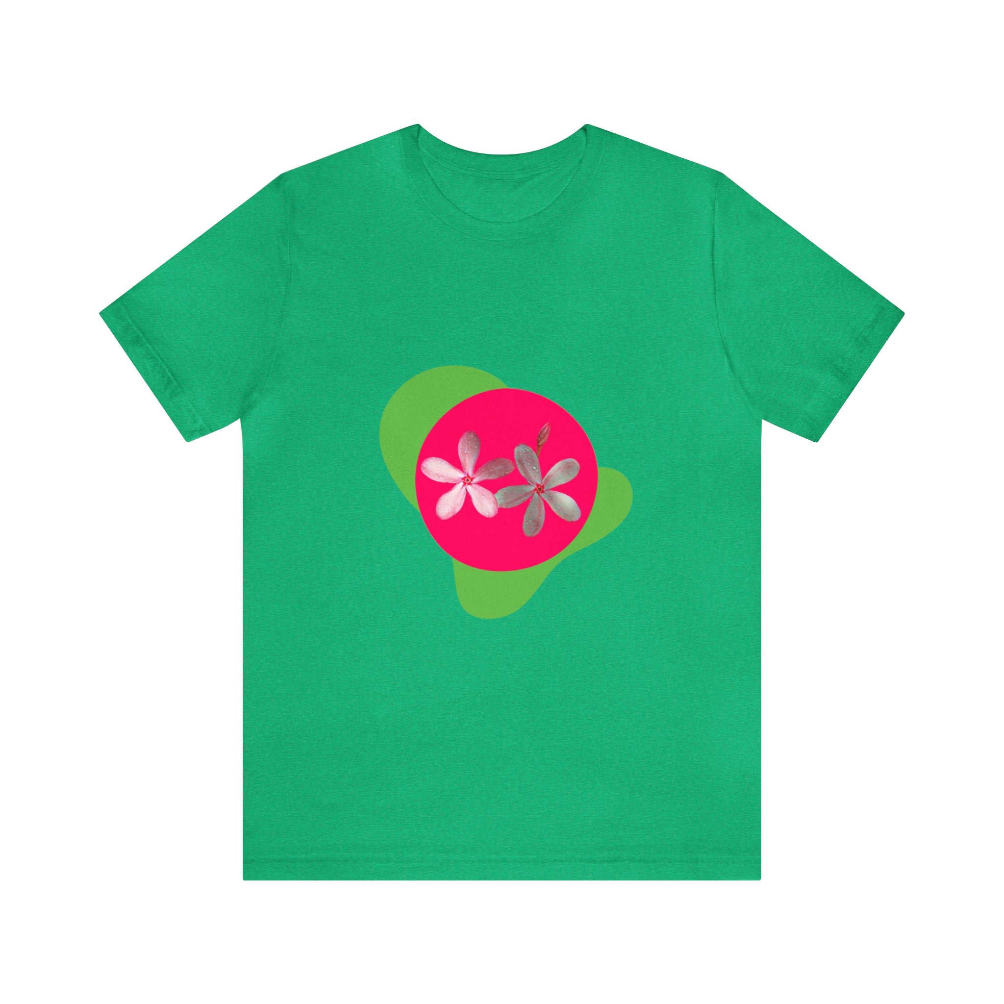 Vibrant Pink Flowers Unisex Jersey T-shirt