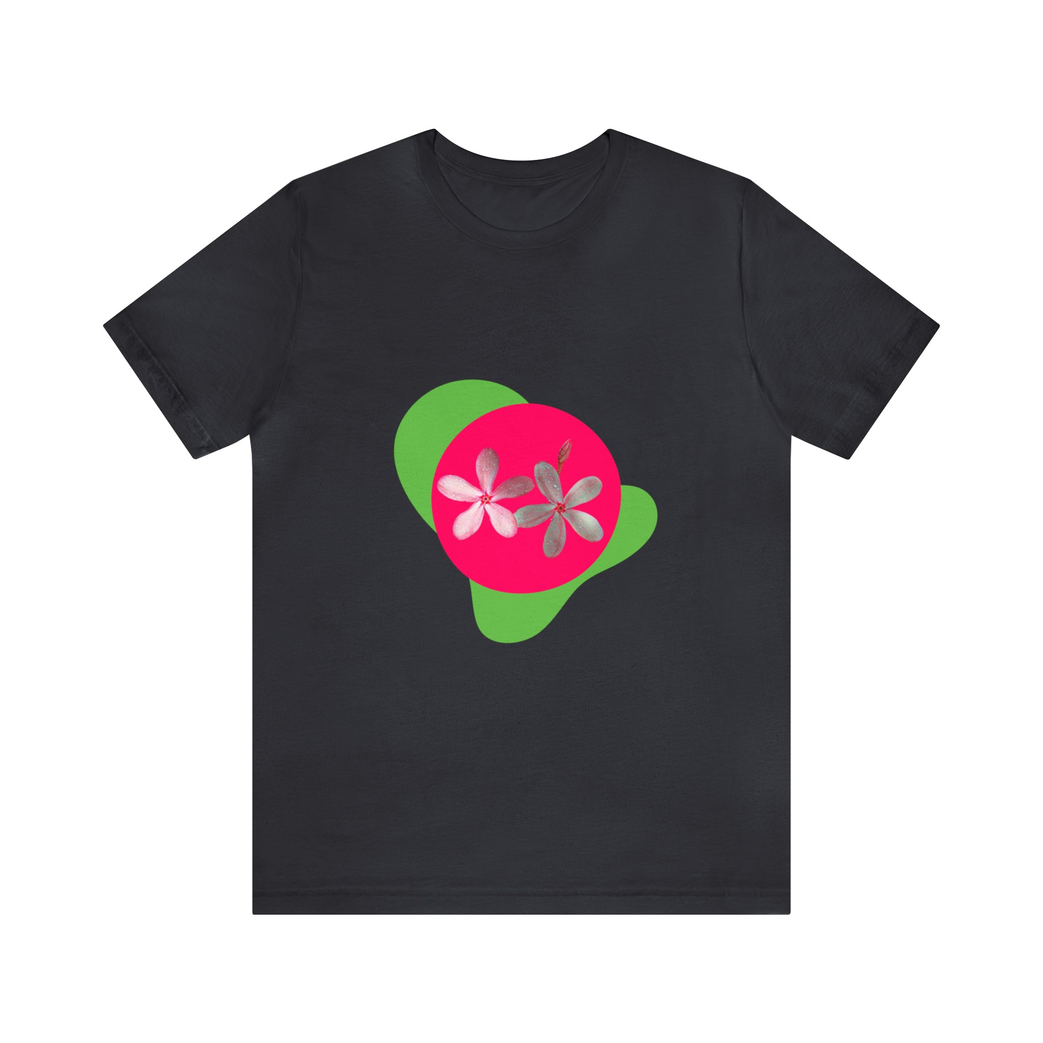 Vibrant Pink Flowers Unisex Jersey T-shirt