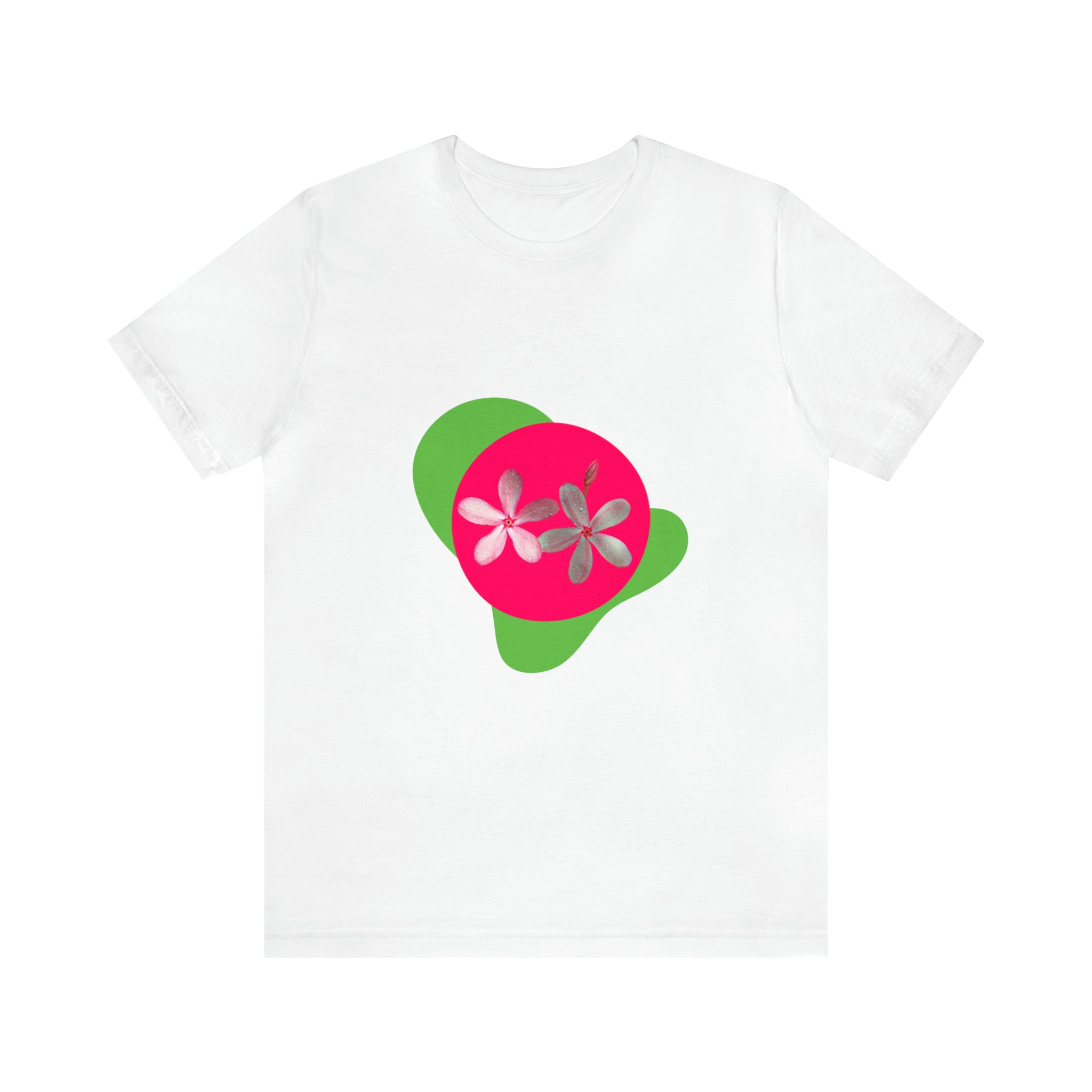 Vibrant Pink Flowers Unisex Jersey T-shirt