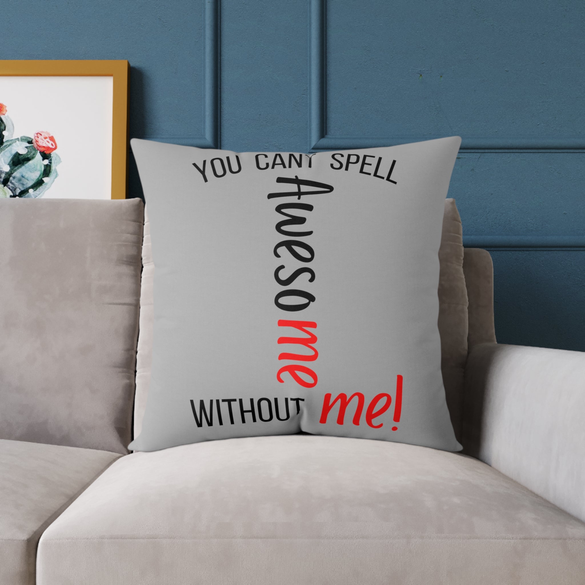 Square Poly Canvas Pillow with Polyester filling