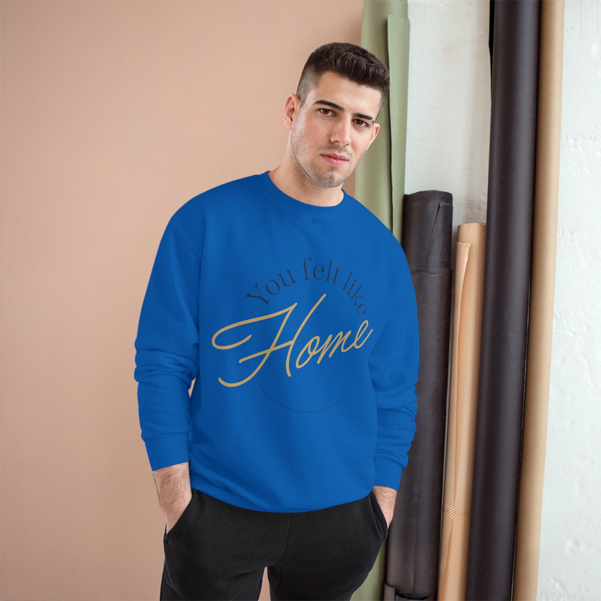Home Vibes Sweatshirt — "You Felt Like Home" Cozy Crewneck