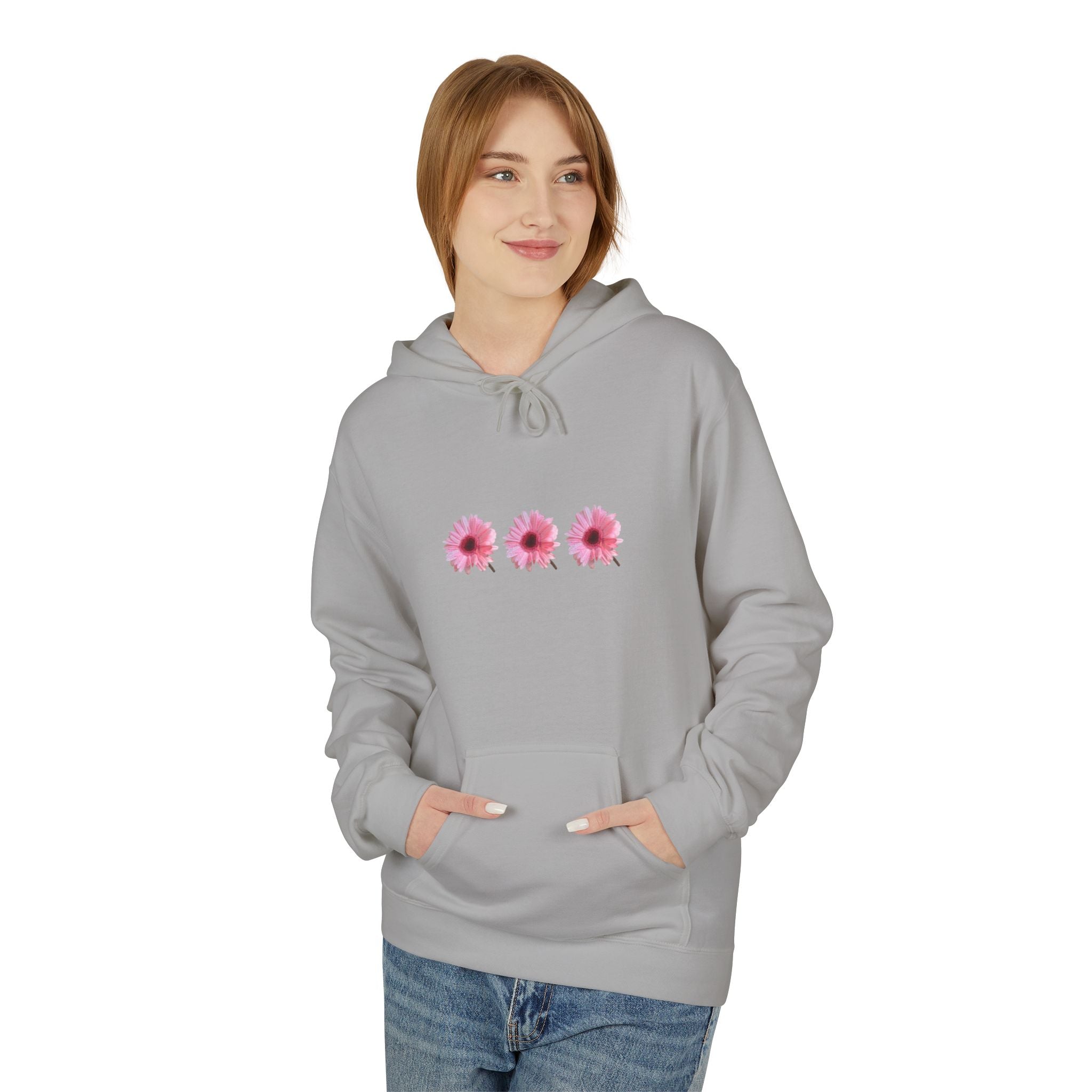 Floral Design Hoodie for Cozy Vibes, Soft Fleece Sweater, Ideal Gift for Her, Spring Fashion, Casual Wear, Flower Print Sweatshirt