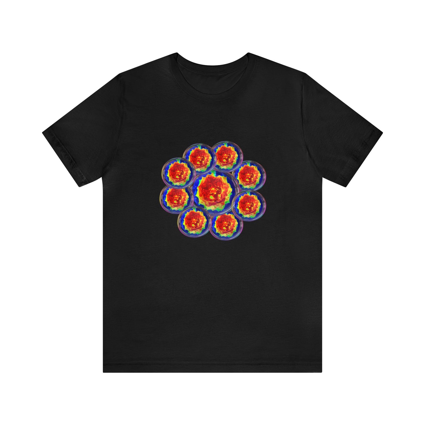 Orange Flower Psychedelic design featured  Unisex  Tees