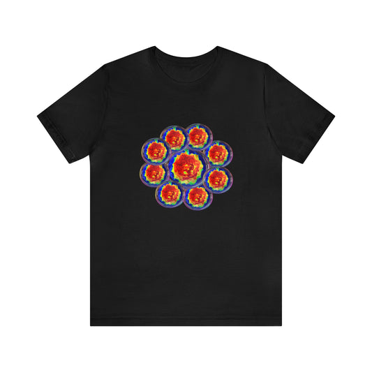 Orange Flower Psychedelic design featured  Unisex  Tees