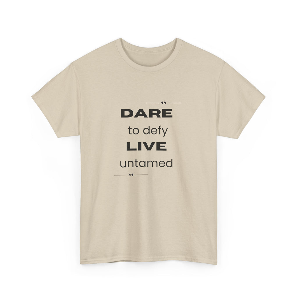 Dare to Defy Unisex Cotton Tee, Inspirational T-Shirt, for all Occasions