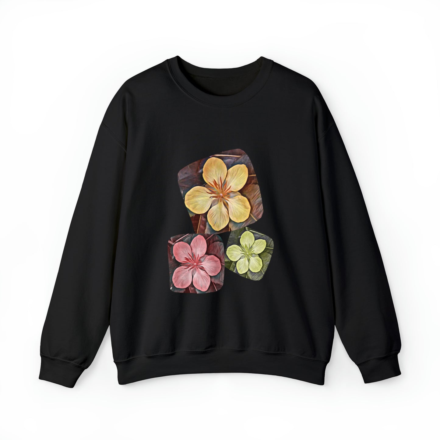 Unisex Crewneck Sweatshirt with Autumn Flowers