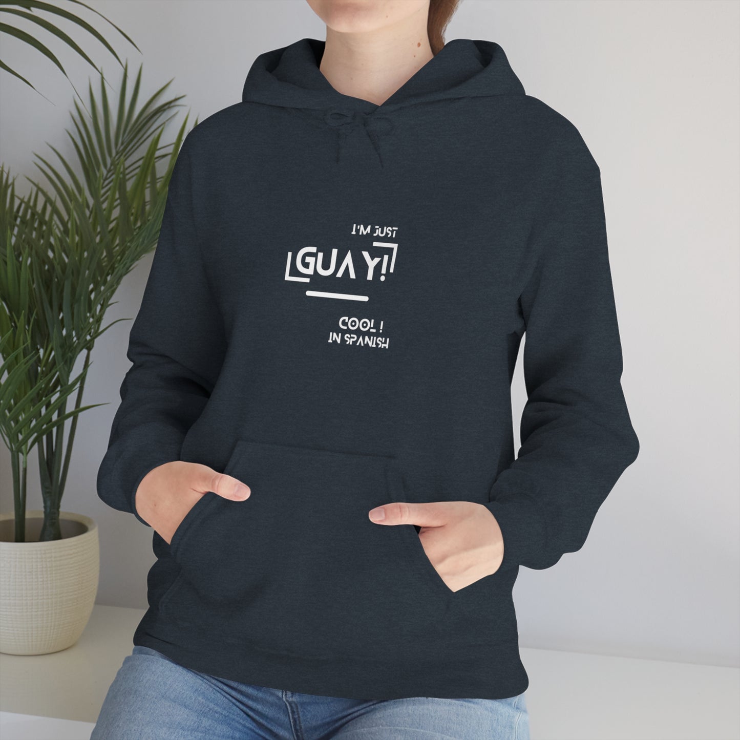 Unisex Heavy Blend Hooded Sweatshirt with Ethnic Slogan Merch, Proud expression from spain, iam a proud spaniard