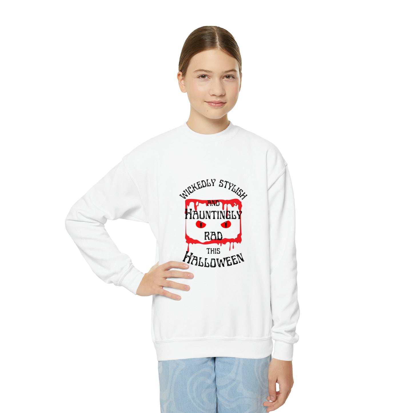 Youth Wickedly Stylish Halloween  Sweatshirt