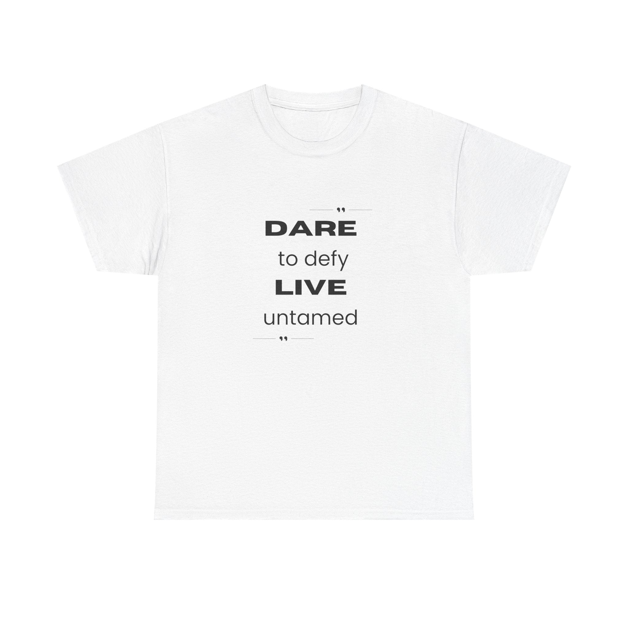 Dare to Defy Unisex Cotton Tee, Inspirational T-Shirt, for all Occasions