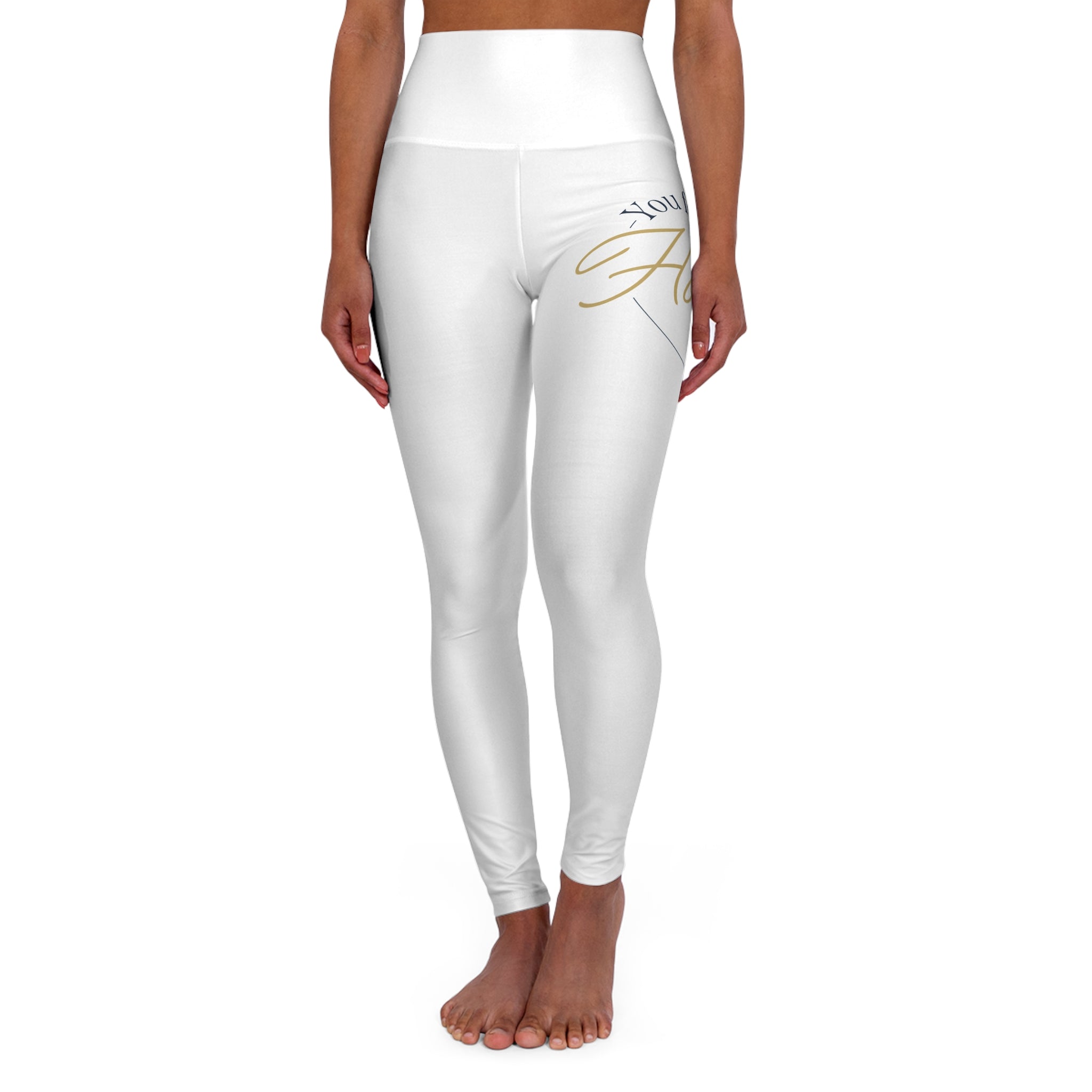 High-Waist Yoga Leggings — "Move It Like Home" AOP Comfort Leggings