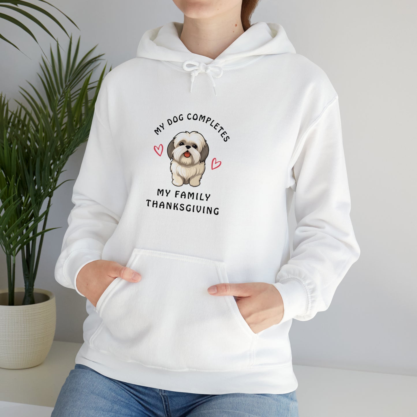 Hoodies with thanksgiving pets Shih Tzus