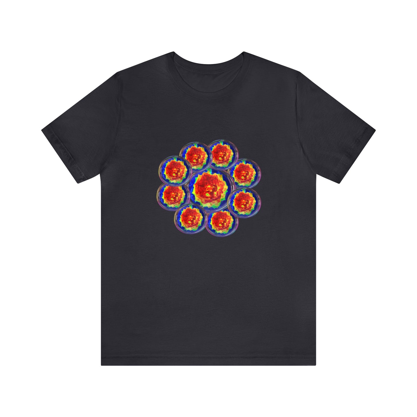 Orange Flower Psychedelic design featured  Unisex  Tees