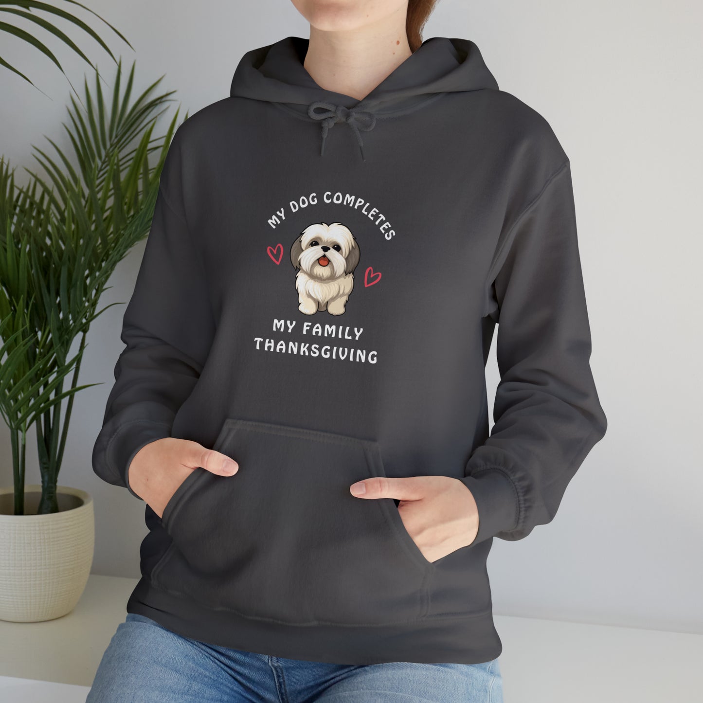 Hoodies with thanksgiving pets Shih Tzus