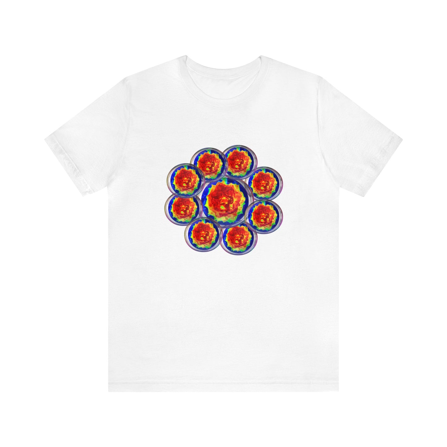 Orange Flower Psychedelic design featured  Unisex  Tees