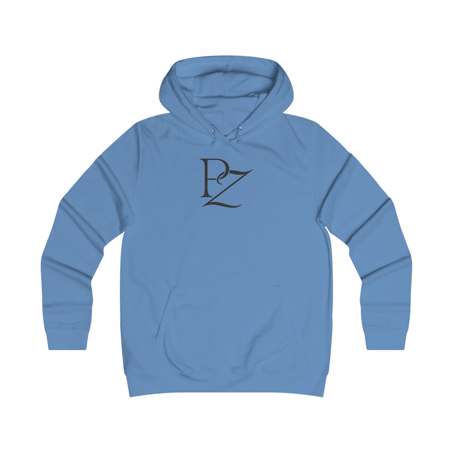 College Monogram Hoodie — Elegant 'PZ' Script Logo Pullover