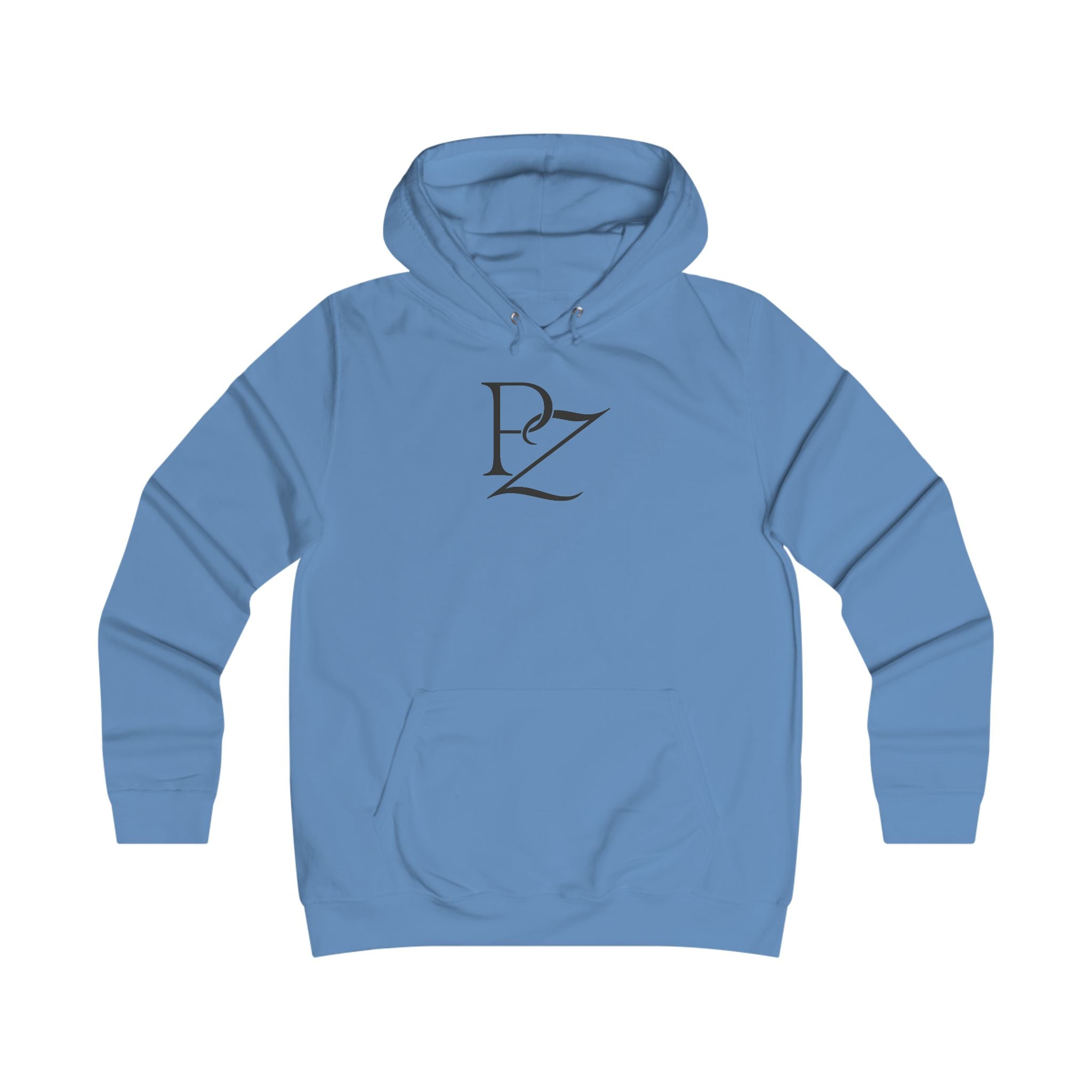 College Monogram Hoodie — Elegant 'PZ' Script Logo Pullover