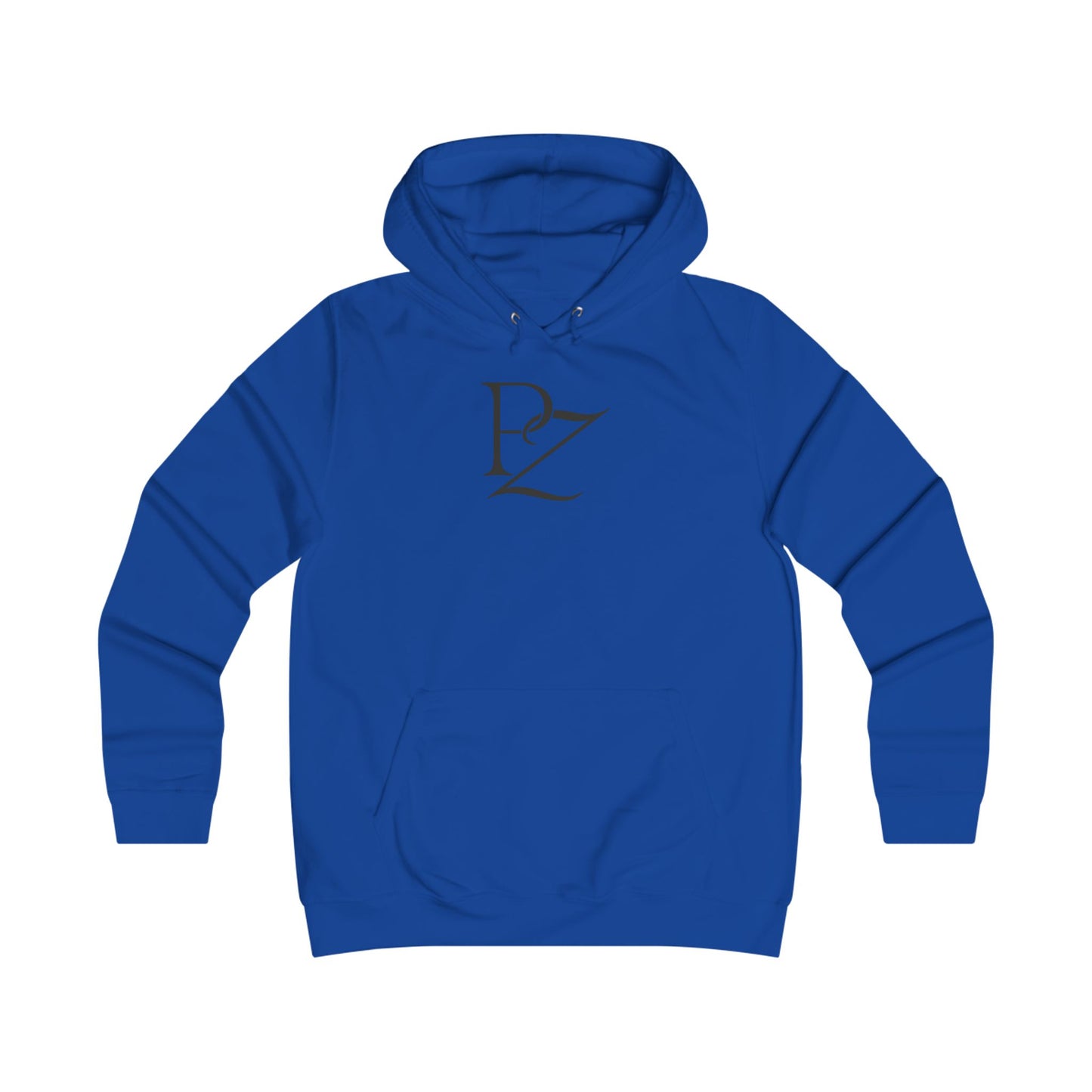 College Monogram Hoodie — Elegant 'PZ' Script Logo Pullover