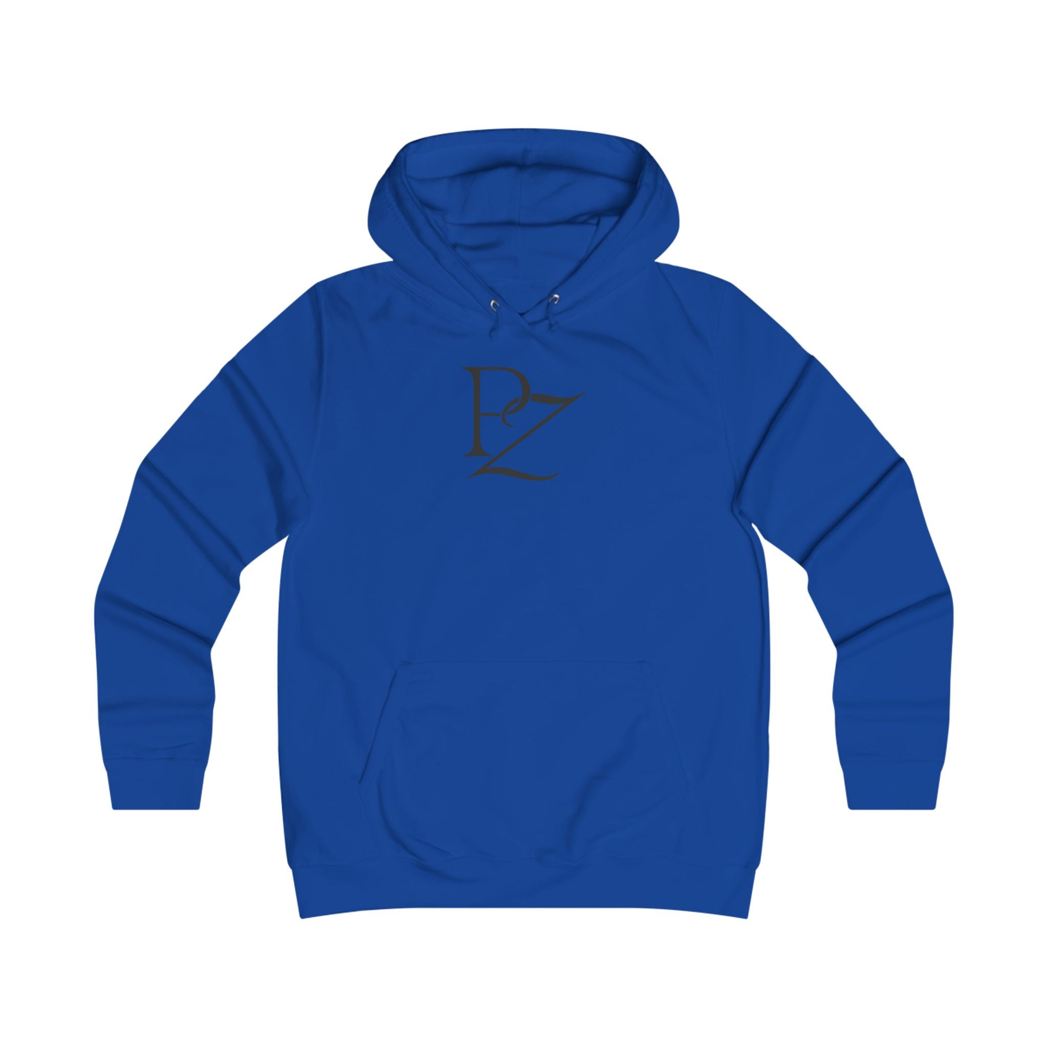 College Monogram Hoodie — Elegant 'PZ' Script Logo Pullover