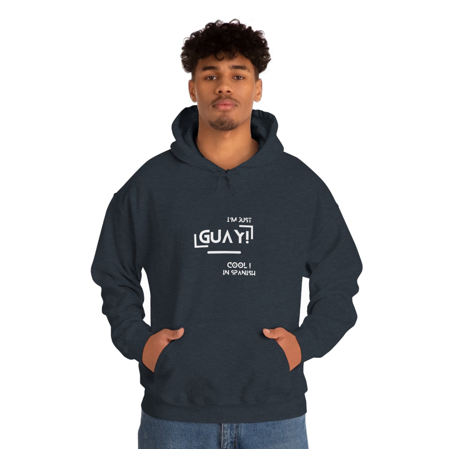 Unisex Heavy Blend Hooded Sweatshirt with Ethnic Slogan Merch, Proud expression from spain, iam a proud spaniard