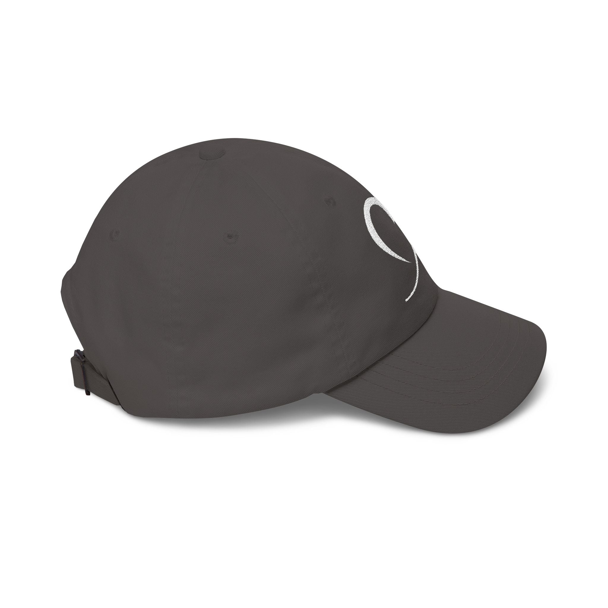 Heart Sketch Dad Cap — Minimalist Heart Embroidered Baseball Hat